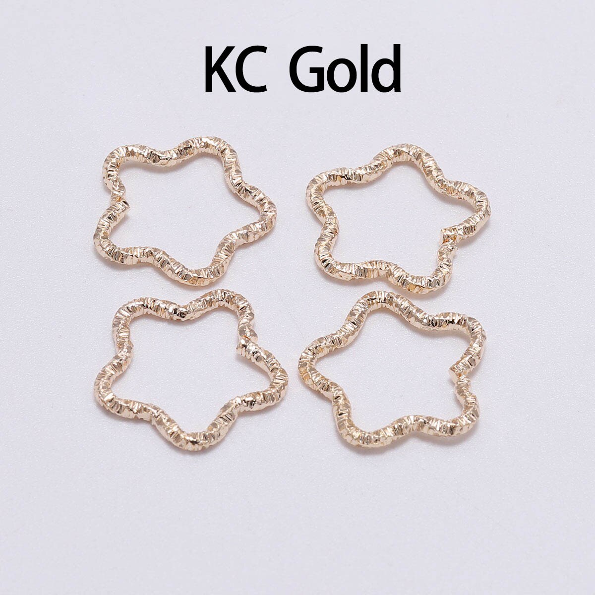 30-100pcs 8-20mm Gold Twisted Jump Rings