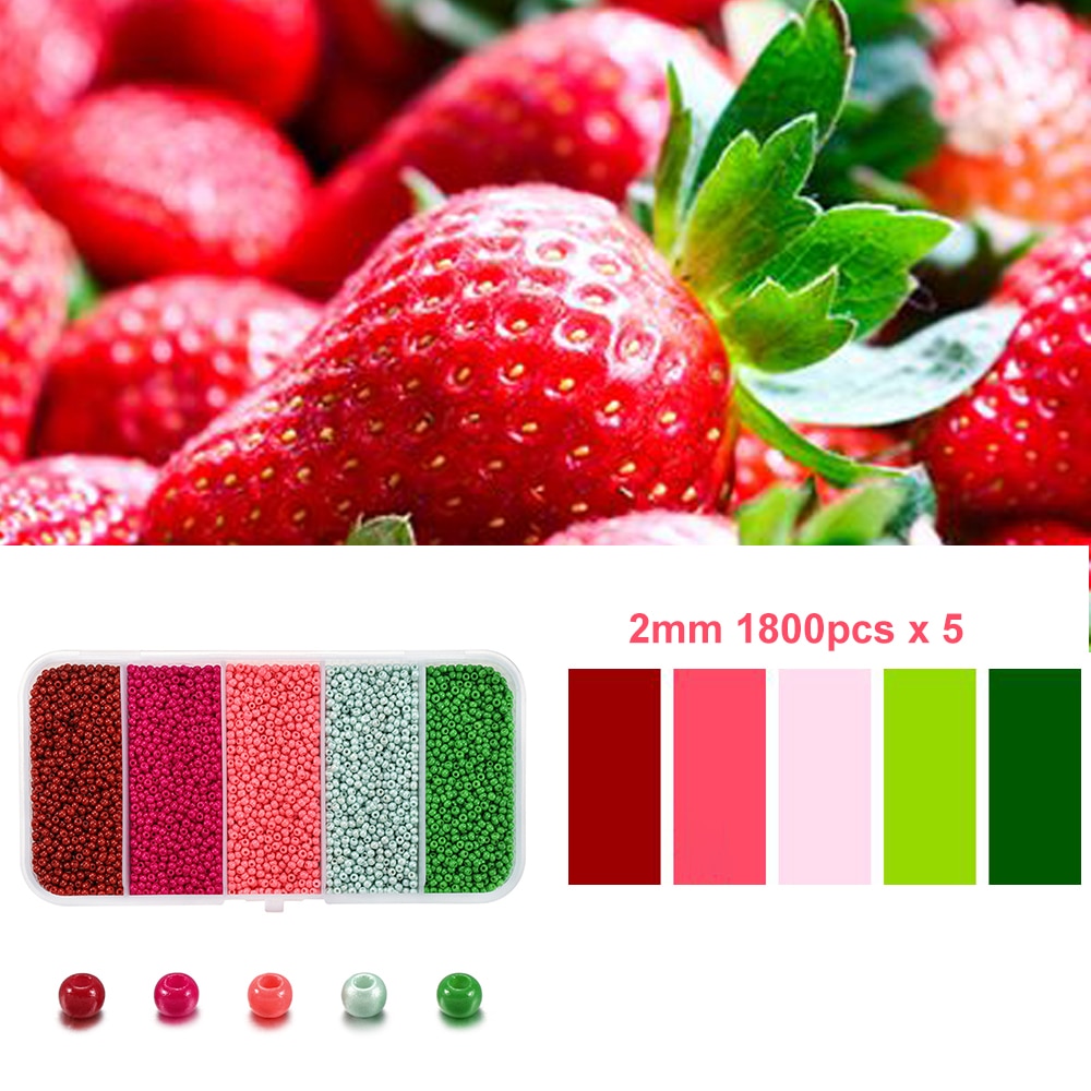 5 Color 2mm Czech Seed Beads Box