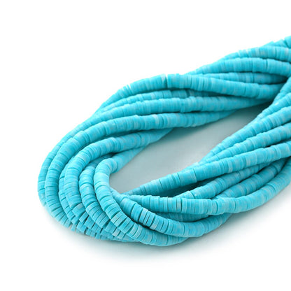 6-8mm Flat Round Polymer Clay Beads Mix