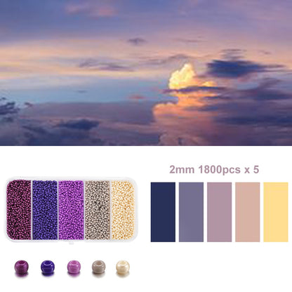 5 Color 2mm Czech Seed Beads Box