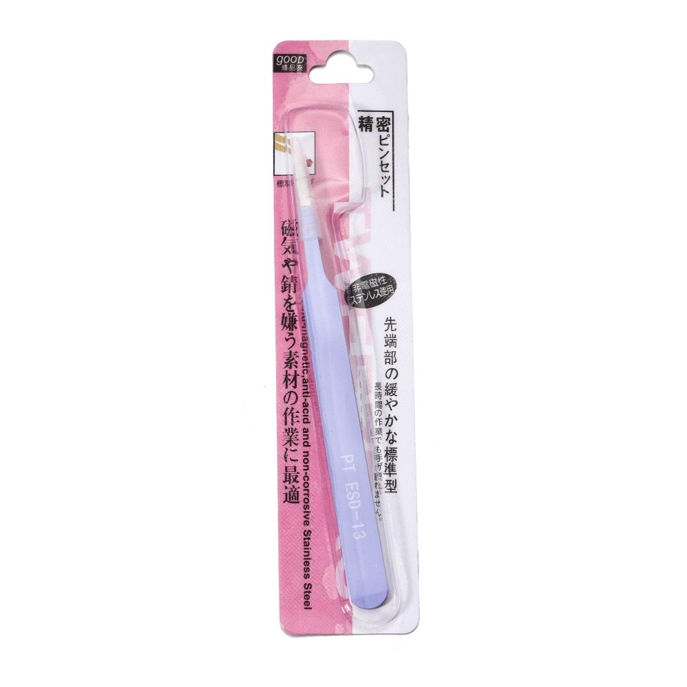 3-Color Bent Nose Tweezers, 1pc