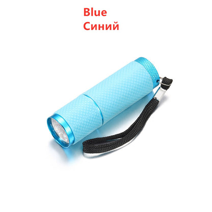 4-Color 9 LED UV Flashlight for UV Resin Curing & Adhesives