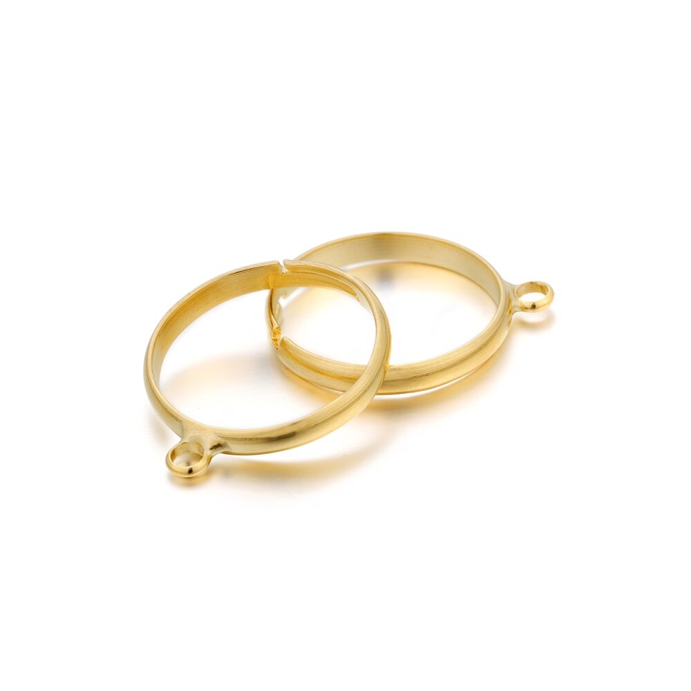 20pcs Silver Plated Adjustable Ring Settings