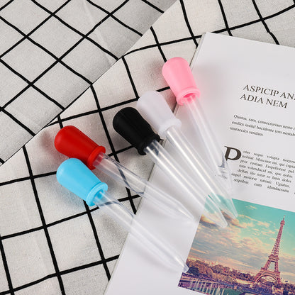 2-5pcs 5ml Clear Silicone Graduated Droppers for Crafts & Candy Molds