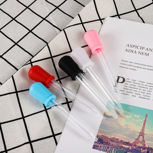 2-5pcs 5ml Clear Silicone Graduated Droppers for Crafts & Candy Molds