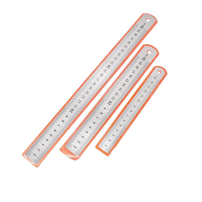 Precision Double-Sided Stainless Steel Measuring Ruler, 15/20/30cm, 1pcs