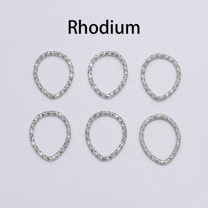 Gold Star 16.5mm Twisted Jump Rings, 50pcs
