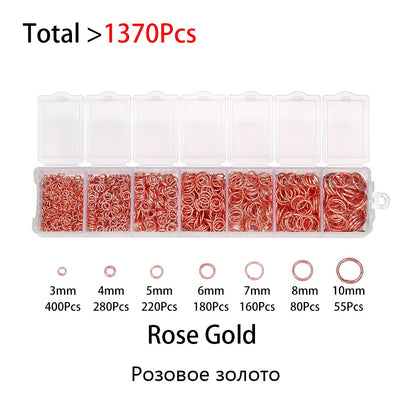 Open Jump Ring Connectors Set, 1370pcs