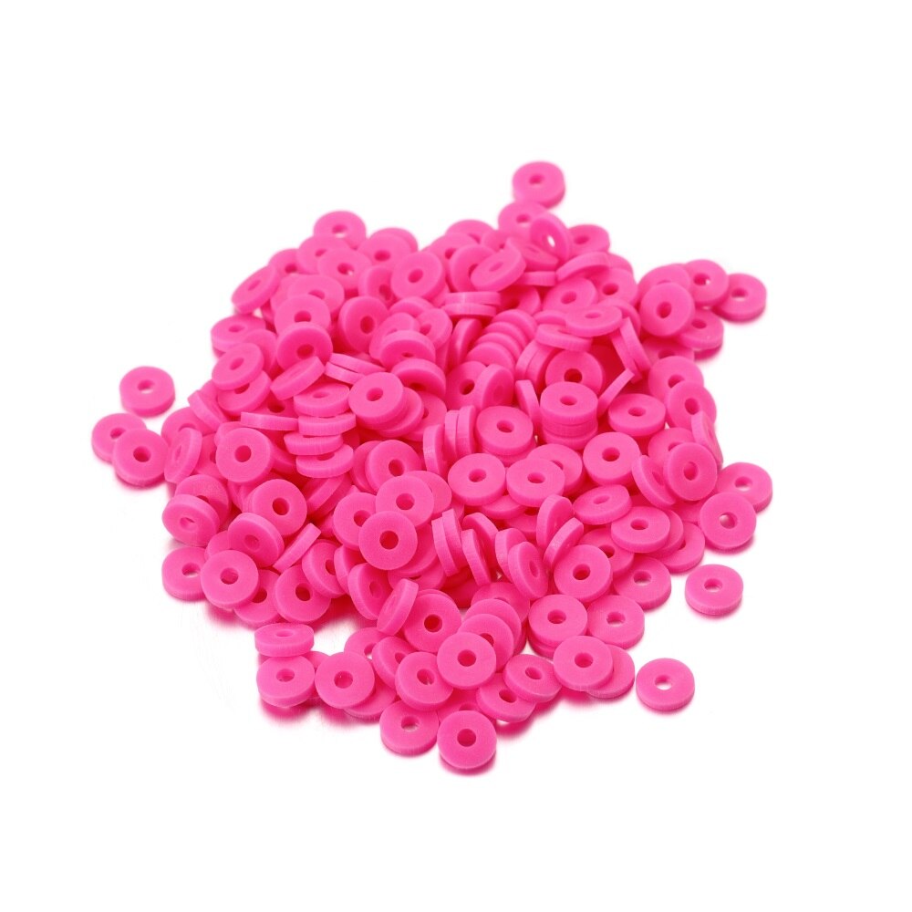 6mm Flat Round Polymer Resin Clay Beads