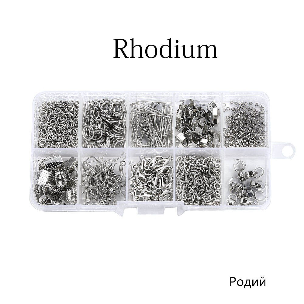 5-Color Jewelry Findings Set, 1020pcs