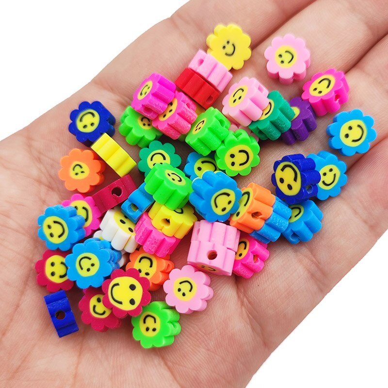 50pcs Mixed Shape Polymer Clay Beads