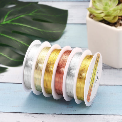 Copper Wire "Never Fade", Thread Metal String Wire - 7 Rolls