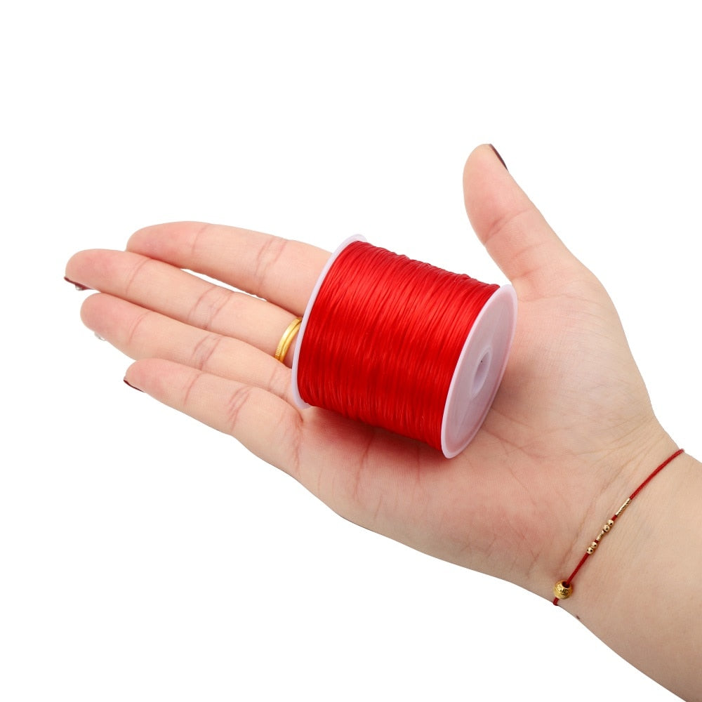 Strong Elastic Crystal Beading Cord 1mm, 10-40m Roll