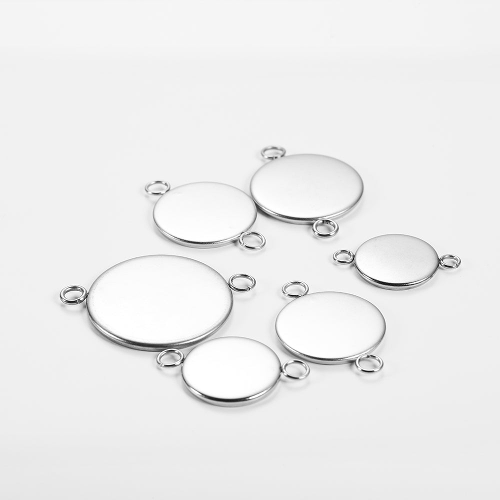 20pcs 6-25mm Stainless Steel Cabochon Base