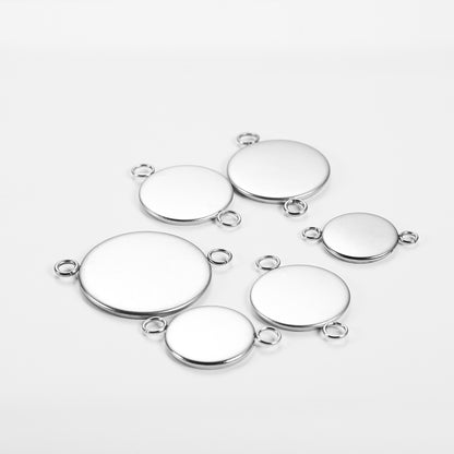 20pcs 6-25mm Stainless Steel Cabochon Base