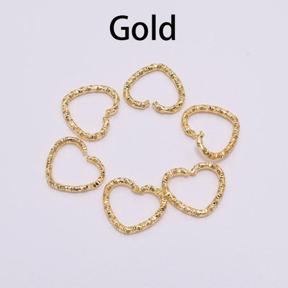 Gold Star 16.5mm Twisted Jump Rings, 50pcs