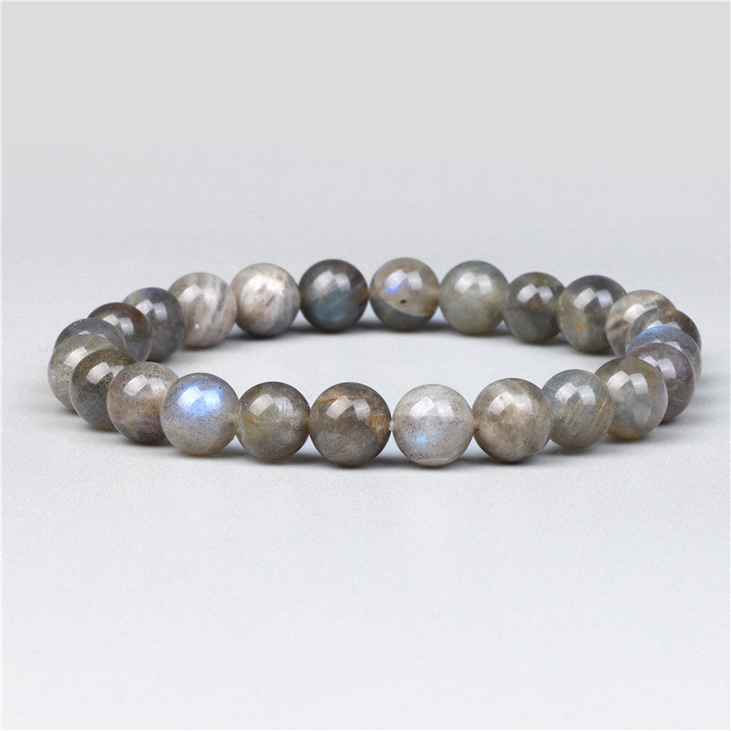 Labradorite Gemstone Stretch Bracelet, 4-12mm