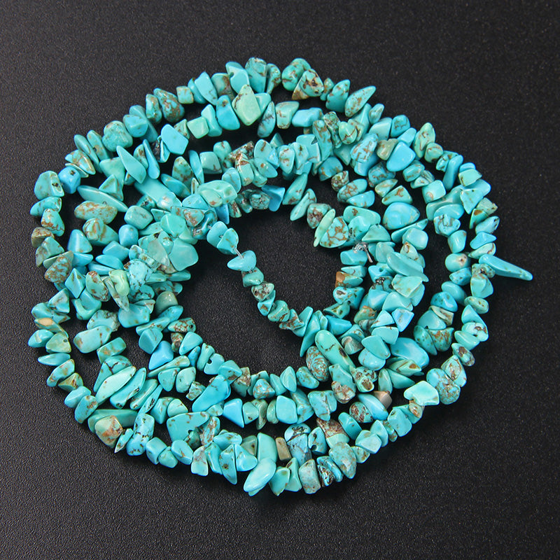 Blaue türkisfarbene Splitterperlen, 5–8 mm