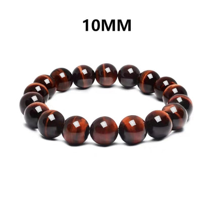 Red tiger eye gemstone stretch bracelet,  4-12mm