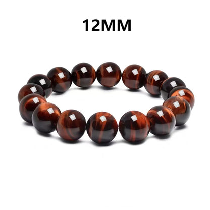 Red tiger eye gemstone stretch bracelet,  4-12mm