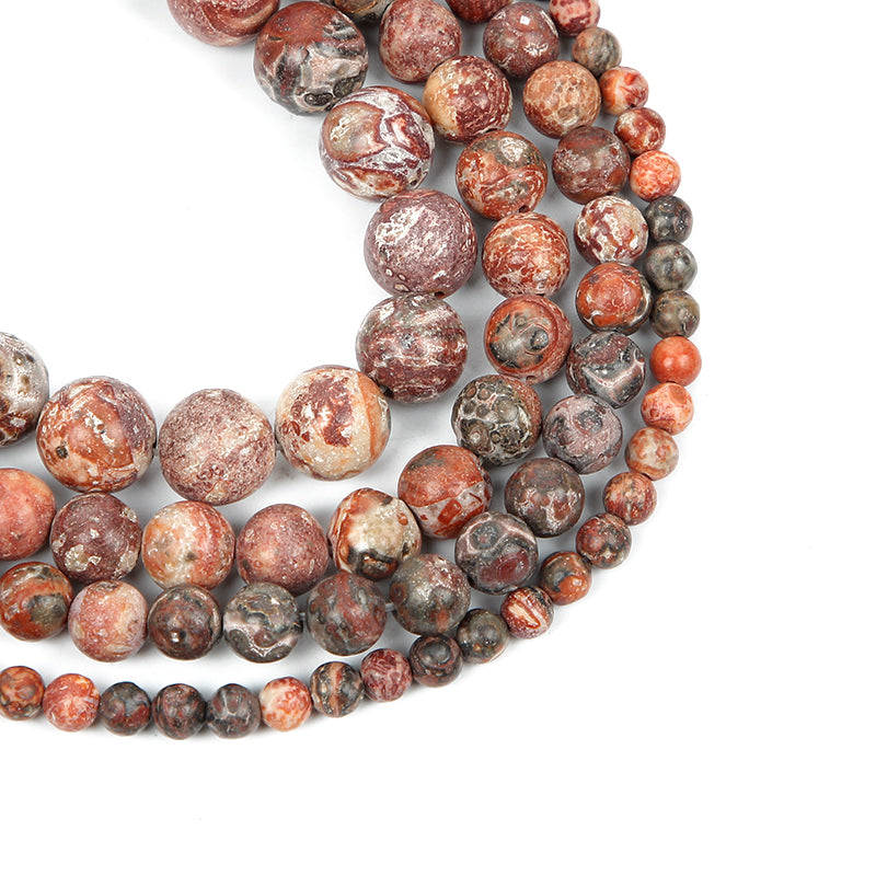 Natural Brown Leopard Skin Jasper Beads, 4-10mm