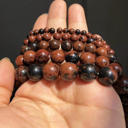 Brown Mahogany Obsidian Beads, 4-10mm