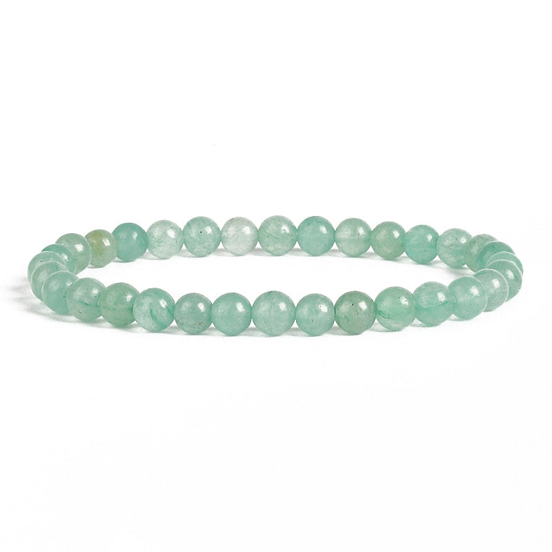Green Aventurine Gemstone Stretch Bracelet, 4-12mm