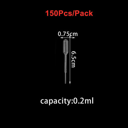 20-200Pcs Plastic Disposable Squeeze Pipettes, 0.2-3ML for Resin Jewelry Making