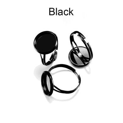 10pcs Adjustable Ring Base for Glass Cabochons