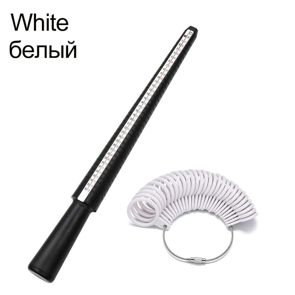 Professional Ring Mandrel Stick & Finger Gauge for Accurate Jewelry Sizing, 1pcs