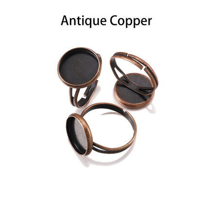 10pcs Adjustable Ring Base for Glass Cabochons
