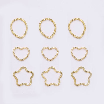 30-100pcs 8-20mm Gold Twisted Jump Rings