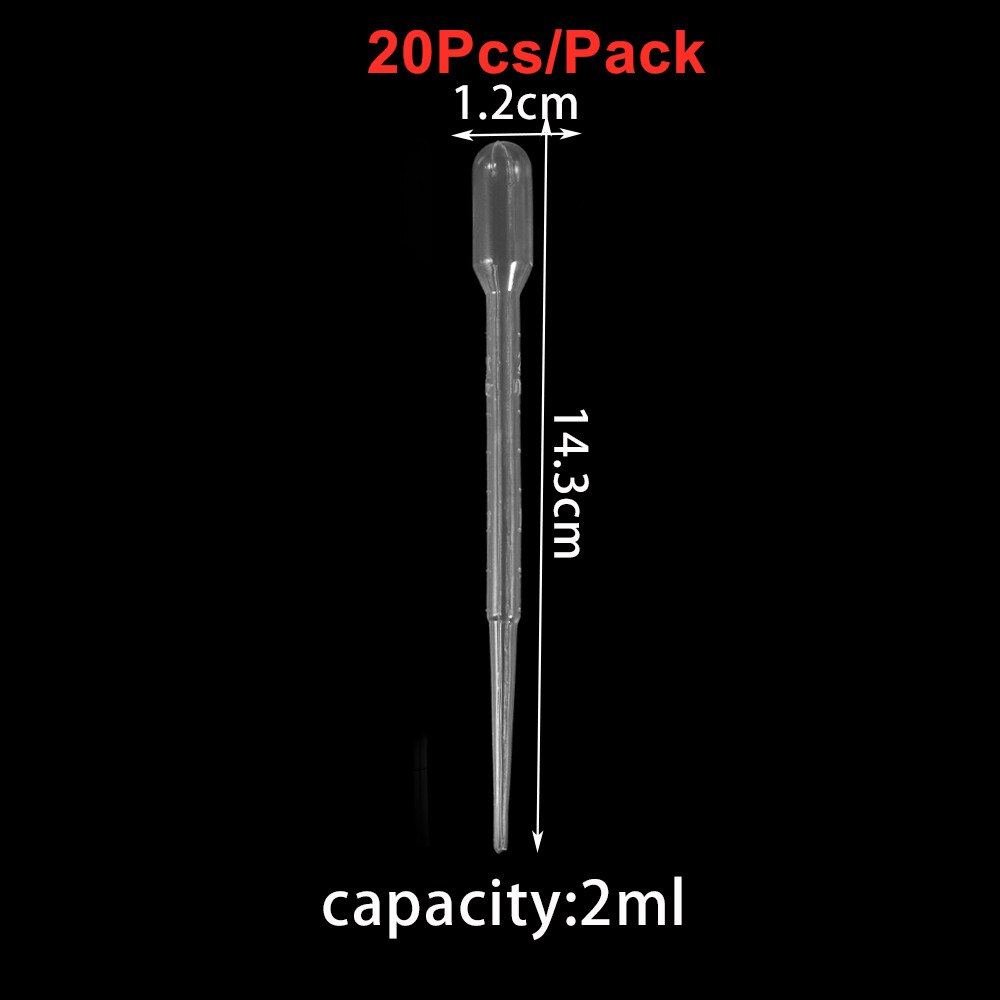 20-200Pcs Plastic Disposable Squeeze Pipettes, 0.2-3ML for Resin Jewelry Making