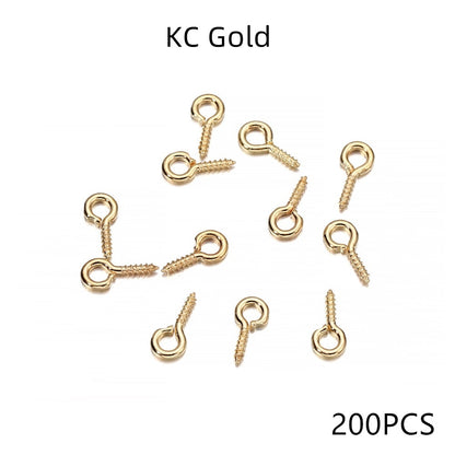 Gold Mini Eye Pins, 100-200pcs 4-10mm