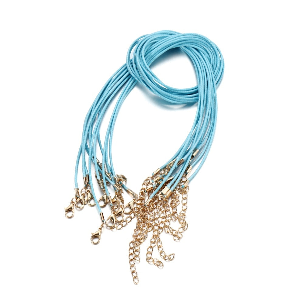 1.5mm Colorful Fauxs Leather Cord Adjustable Braided Rope, 10Pcs Lot