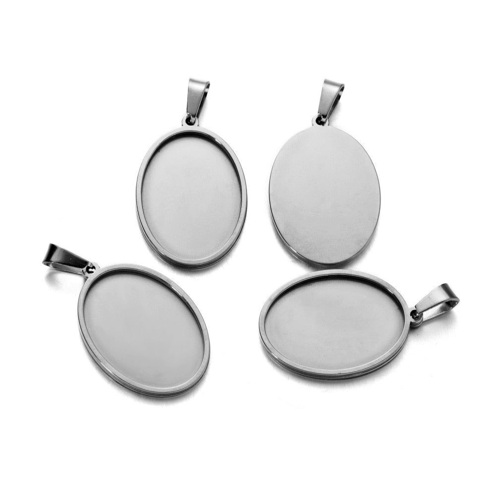 5pcs Gold Pendant Cabochon Base Setting