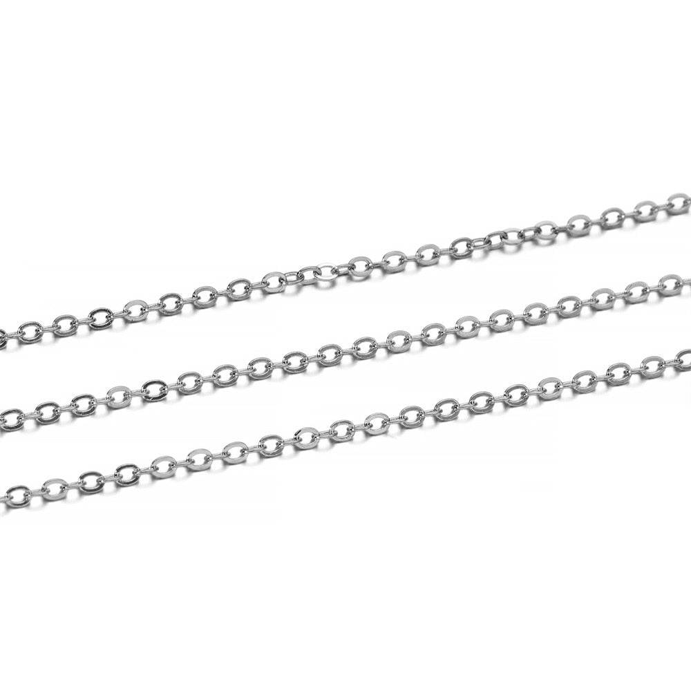 Long Necklace Chains, Brass - 10m lot