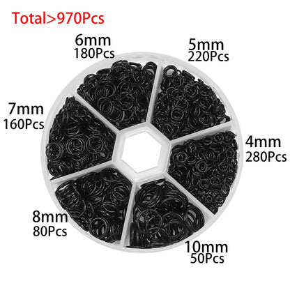 Open Jump Ring Connectors Set, 1370pcs