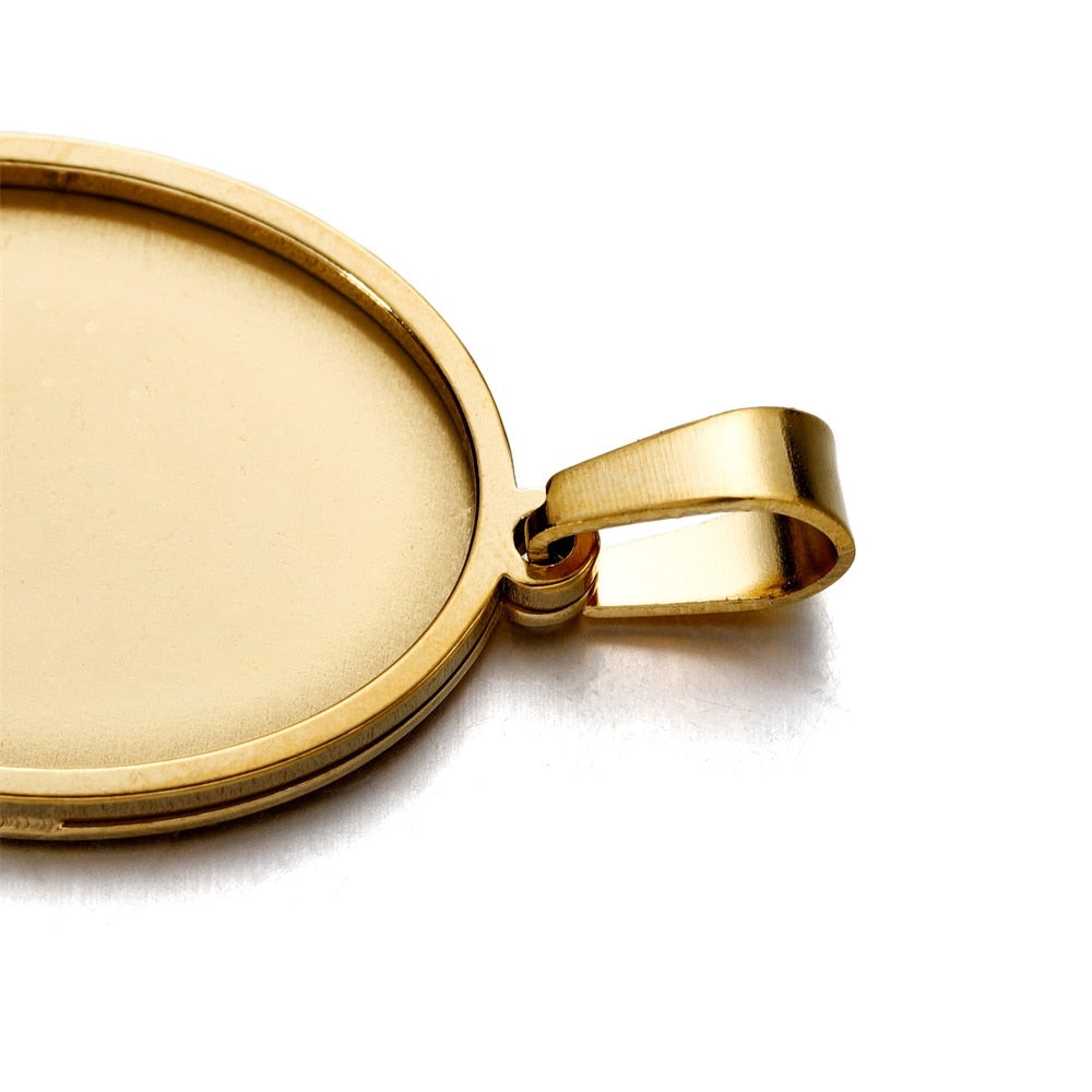 5pcs Gold Pendant Cabochon Base Setting