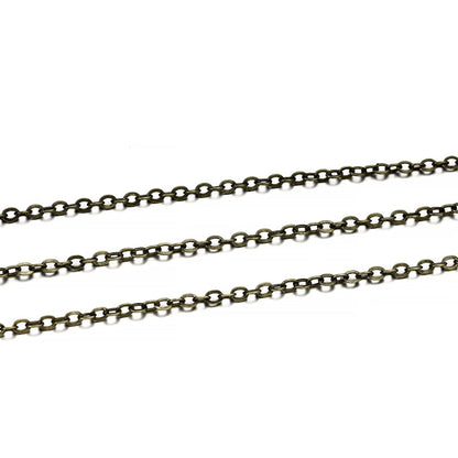 Long Necklace Chains, Brass - 10m lot
