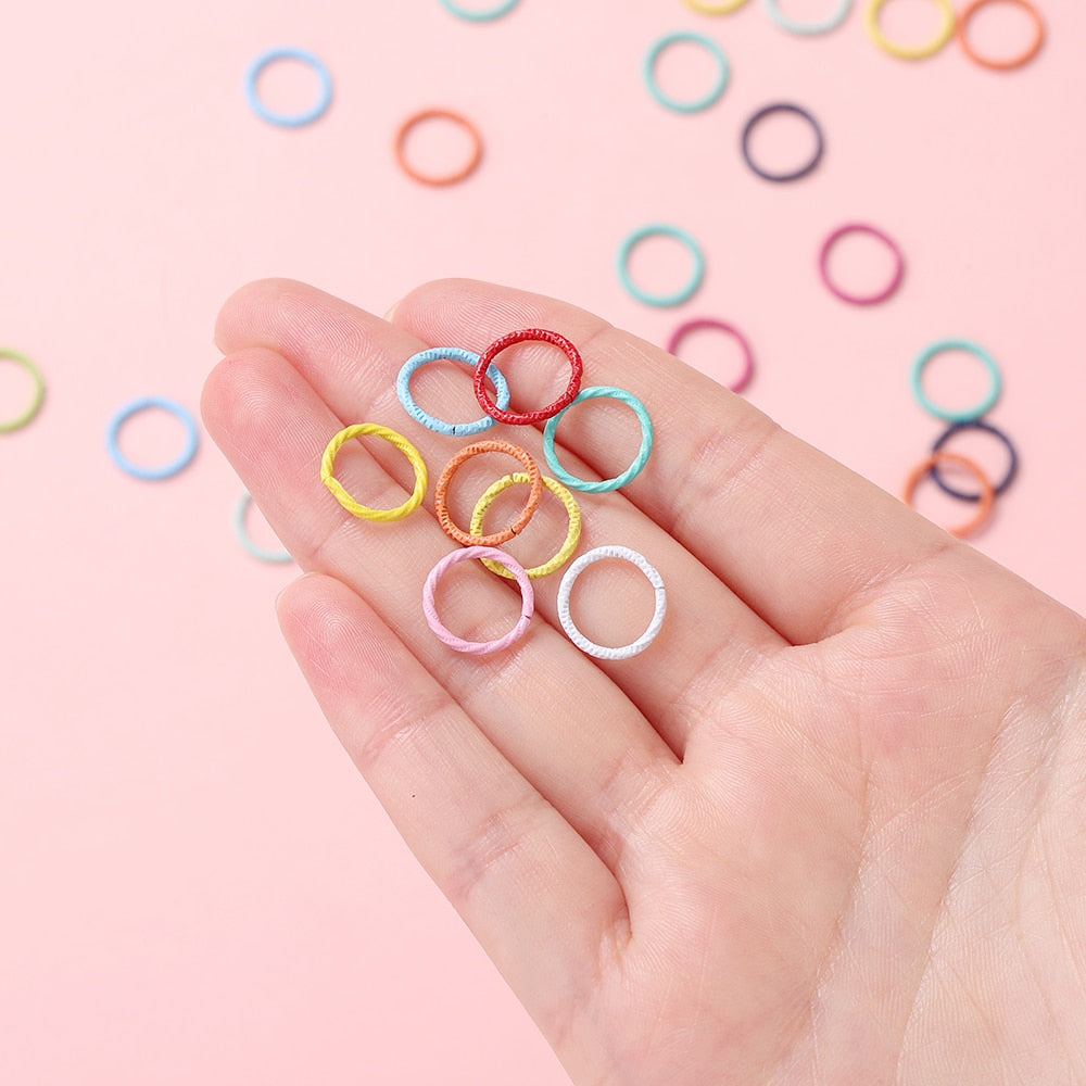 50pcs 8-12mm Colorful Twist Jump Rings