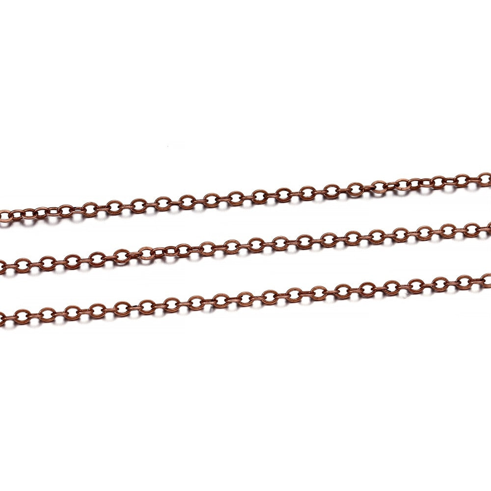 Long Necklace Chains, Brass - 10m lot