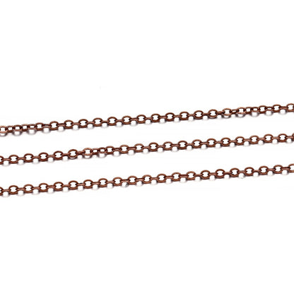 Long Necklace Chains, Brass - 10m lot