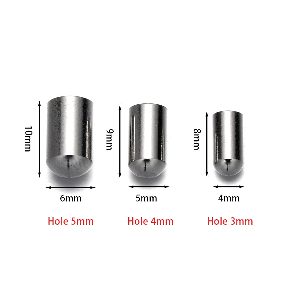 Stainless Steel Leather Cord Clasp 4-6mm, 20pcs