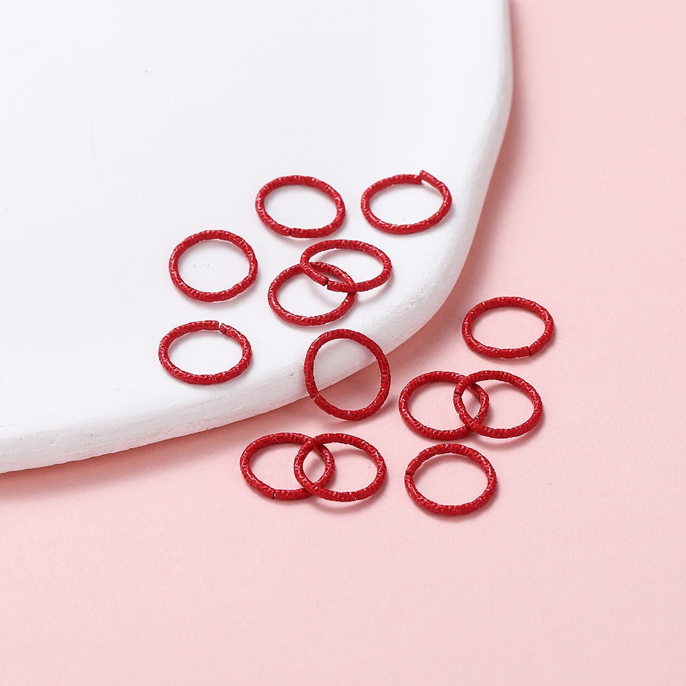 50pcs 8-12mm Colorful Twist Jump Rings