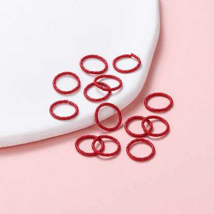 50pcs 8-12mm Colorful Twist Jump Rings