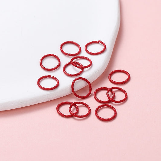 50pcs 8-12mm Colorful Twist Jump Rings