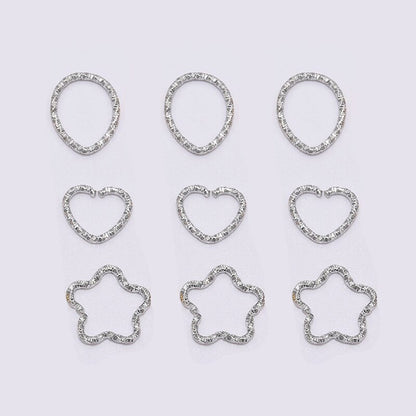 30-100pcs 8-20mm Gold Twisted Jump Rings