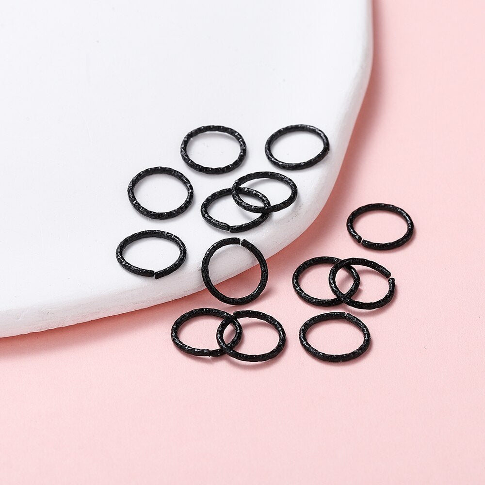 50pcs 8-12mm Colorful Twist Jump Rings