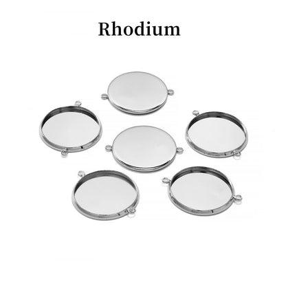 20pcs 10 12mm Gold Bracelet Cabochon Base Tray